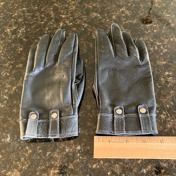 Women's Leather Motorcycle Riding Biker Gloves, Black, Size Large - Picture 4 of 5